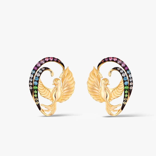 Kolczyki złote Preludium Paradise Birds