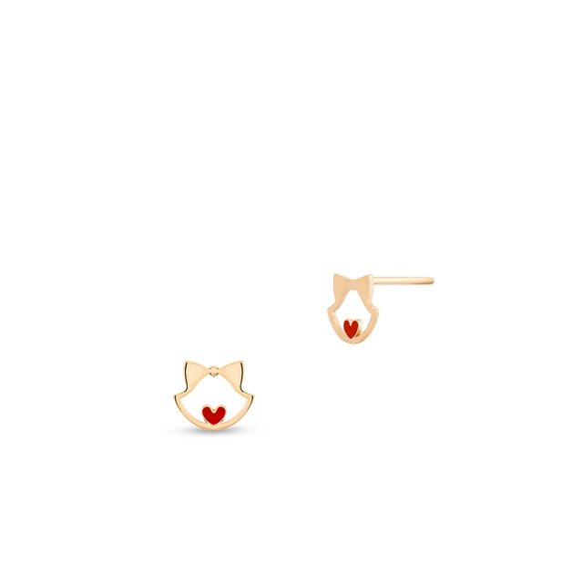 Kolczyki złote z serduszkiem