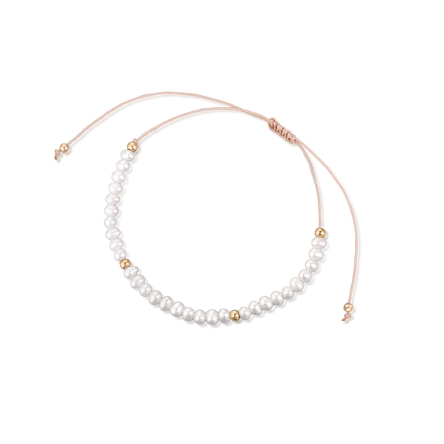 Bransoleta sznurkowa z perłami