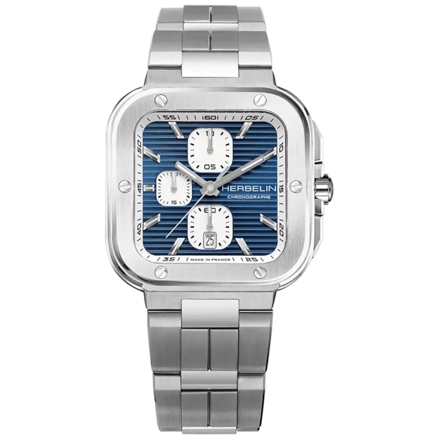 ZEGAREK HERBELIN CAP CAMARAT SQUARE CHRONOGRAPH