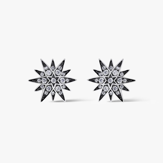 Kolczyki srebrne Royal Star