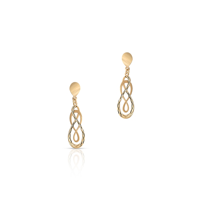 Kolczyki złote nieskończoność