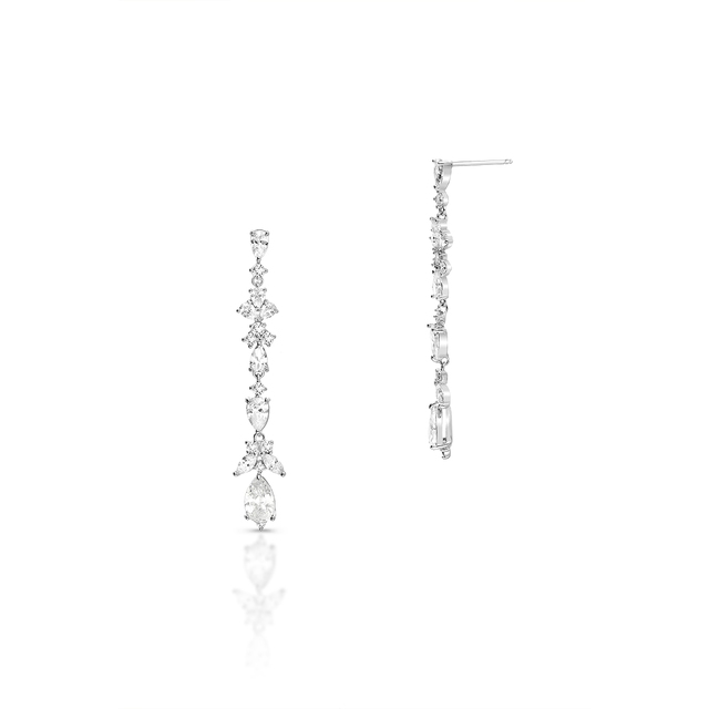 Kolczyki mosiężne z cyrkoniami