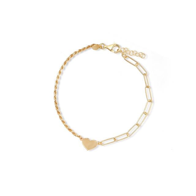 Bransoleta srebrna pozłacana