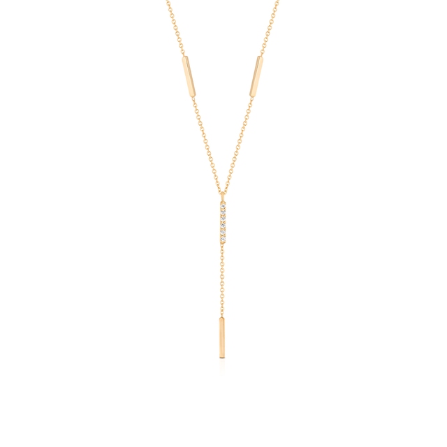 Naszyjnik złoty z cyrkoniami