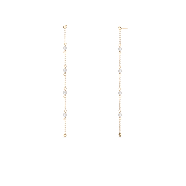 Kolczyki złote z perłami