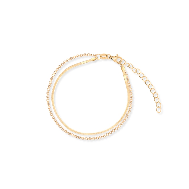 Bransoleta srebrna pozłacana na nogę