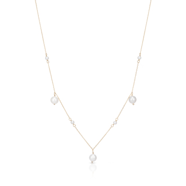 Naszyjnik złoty z perłami