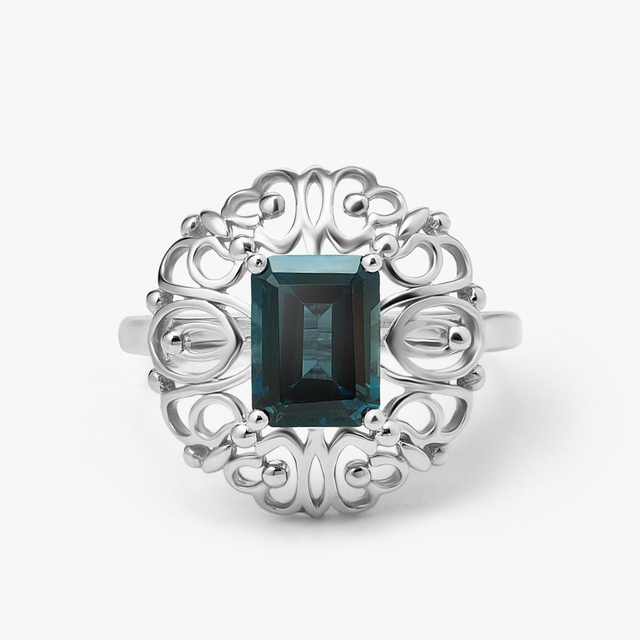 Pierścionek złoty z topazem Royal Star