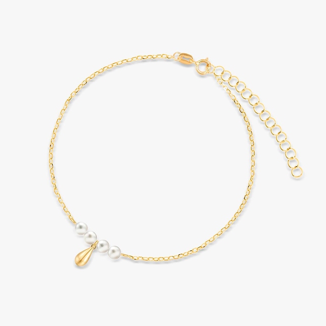 Bransoleta srebrna z perłami