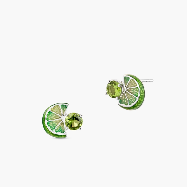 Kolczyki srebrne Kwiaty Nocy Limonki
