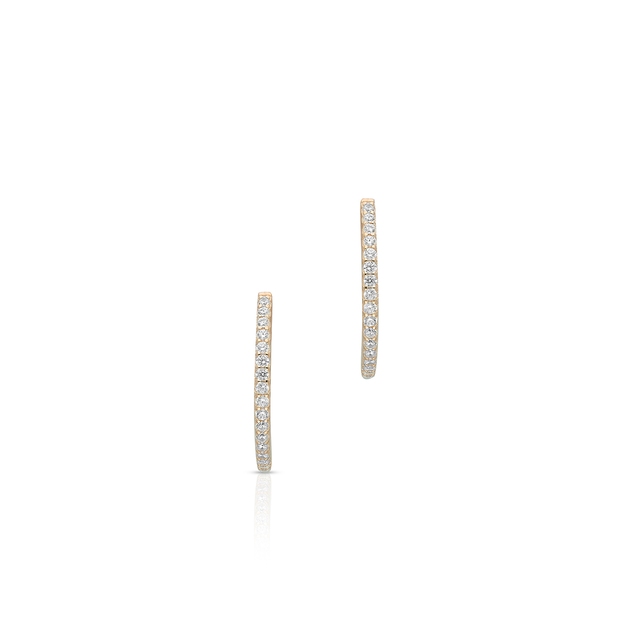 Kolczyki srebrne pozłacane z cyrkoniami