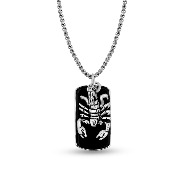 Naszyjnik stalowy z motywem skorpiona