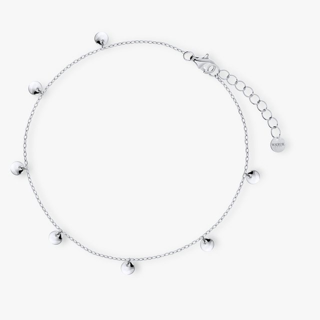 Bransoleta srebrna na nogę