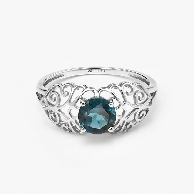 Pierścionek złoty z topazem Royal Star