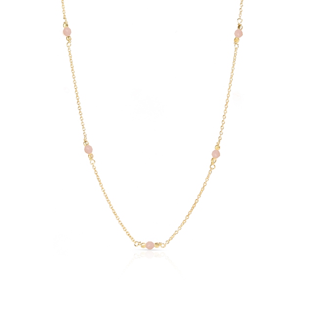 Naszyjnik srebrny pozłacany z opalem