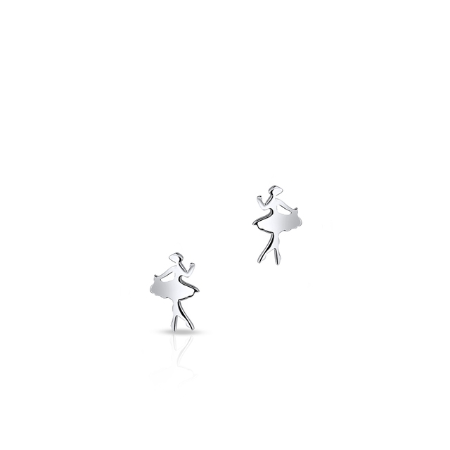 Kolczyki srebrne baletnica
