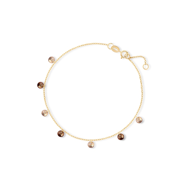 Bransoleta złota z kolorowymi cyrkoniami