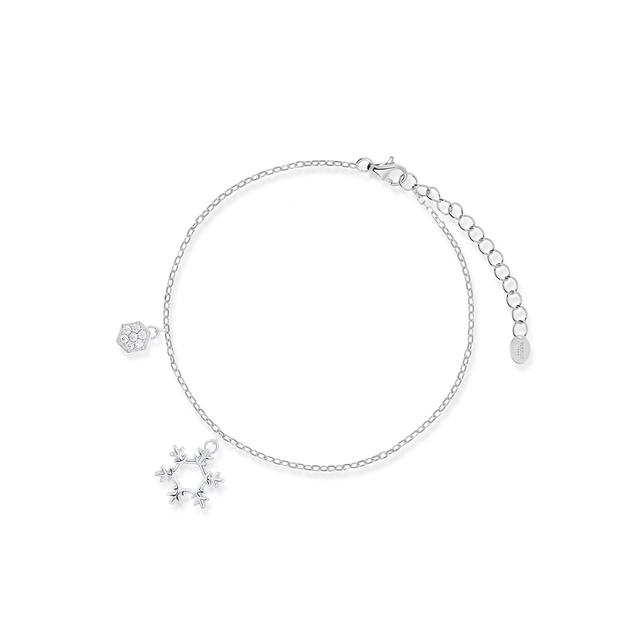 Bransoleta srebrna z wiszącą śnieżynką