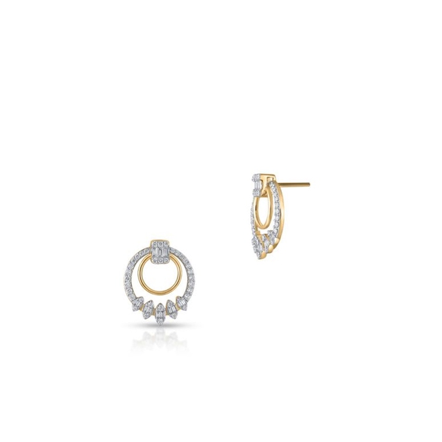 Kolczyki złote z brylantami i diamentami