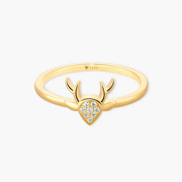 Pierścionek srebrny z motywem jelonka