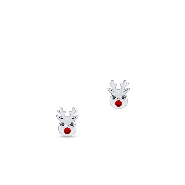 Kolczyki srebrne reniferki