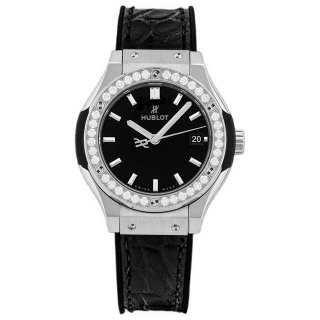 ZEGAREK HUBLOT CLASSIC FUSION TITANIUM DIAMONDS
