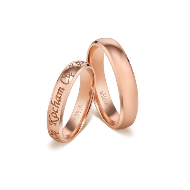 Obrączka złota KOCHAM CIĘ