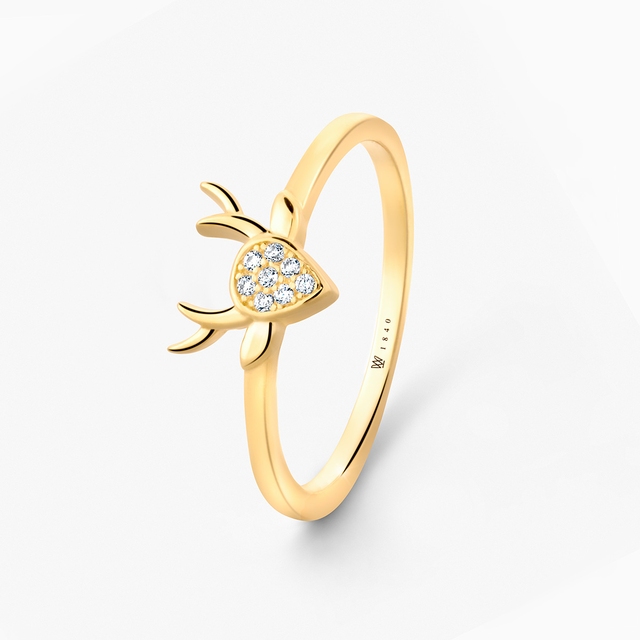 Pierścionek srebrny z motywem jelonka