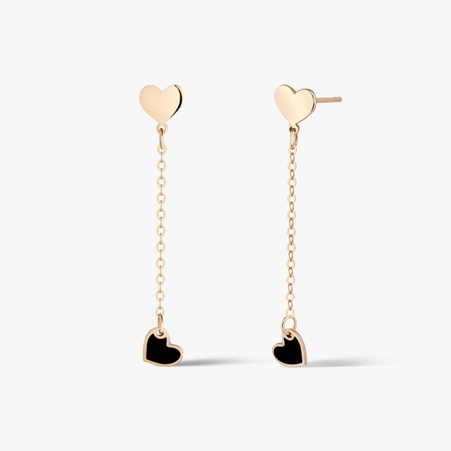 Kolczyki złote z serduszkami