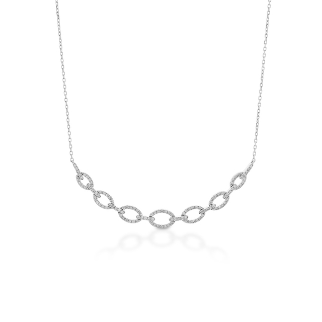 Naszyjnik białe złoto z diamentami