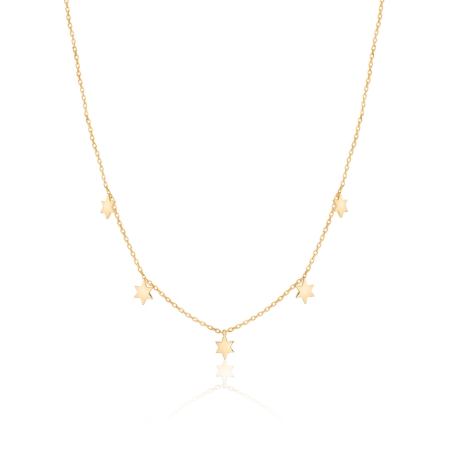 Naszyjnik złoty z gwiazdami