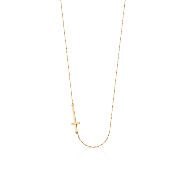 Naszyjnik złoty krzyżyk W.KRUK