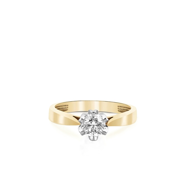 Pierścionek zaręczynowy złoty Romantyczny