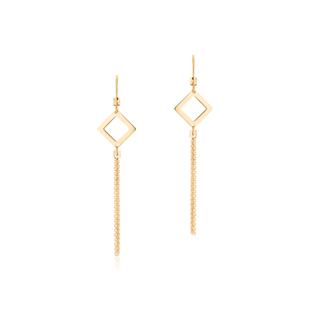 Kolczyki złote romby