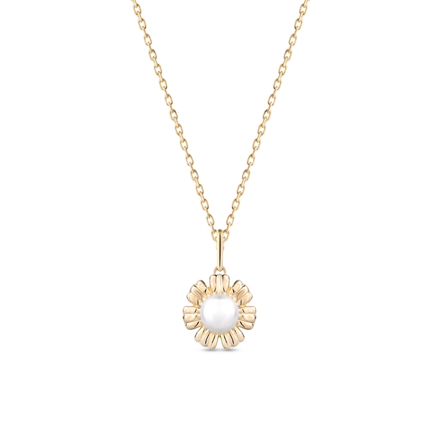 Wisiorek złoty z perłą