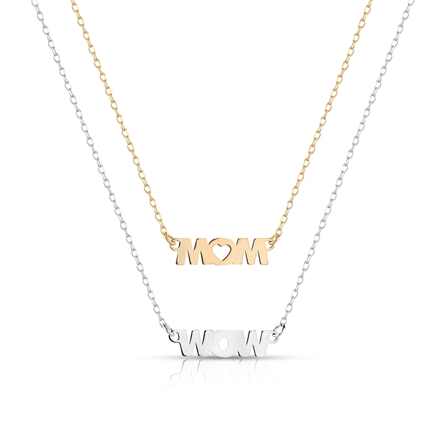 Naszyjnik srebrny kaskadowy Wow Mom