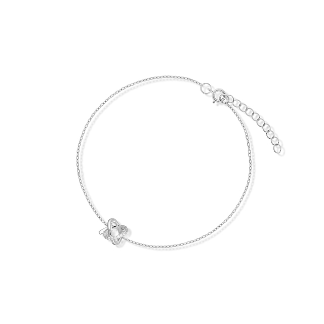 Bransoleta srebrna supełek