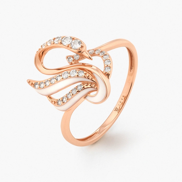 Pierścionek złoty Balerina