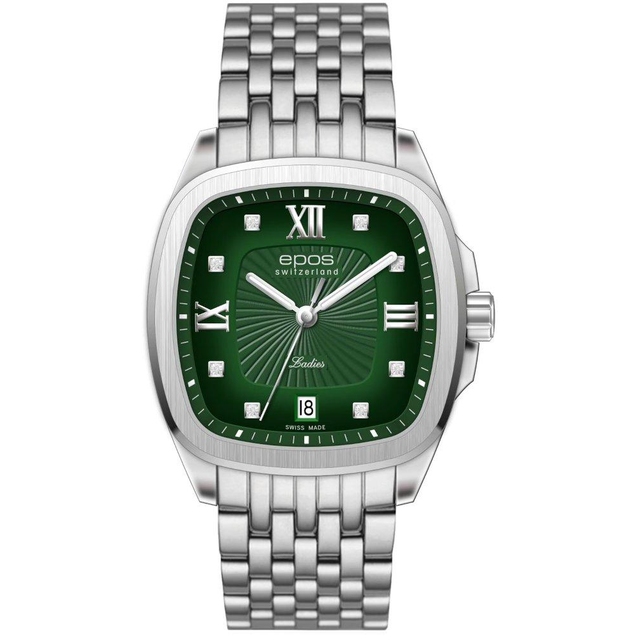 ZEGAREK EPOS QUARTZ LADY SQUARE ROUNDED DIAMONDS