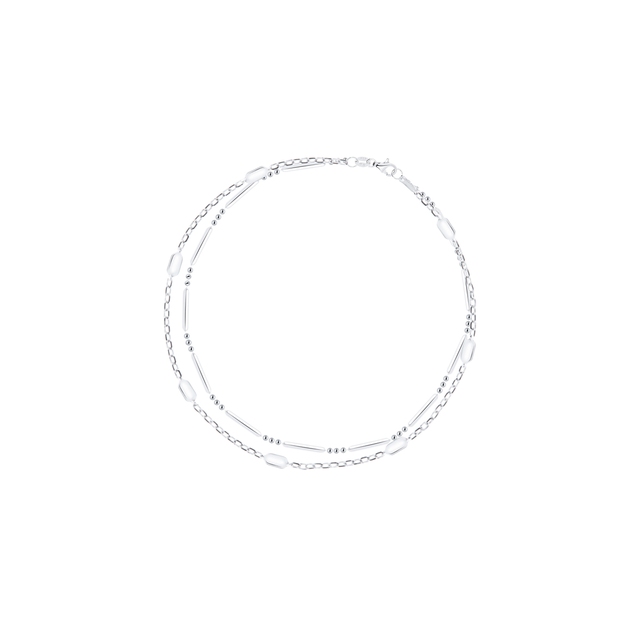 Bransoletka srebrna podwójna