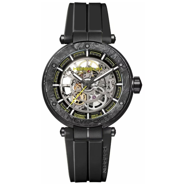 ZEGAREK HERBELIN NEWPORT CARBON TITANIUM AUTOMATIC SKELETON