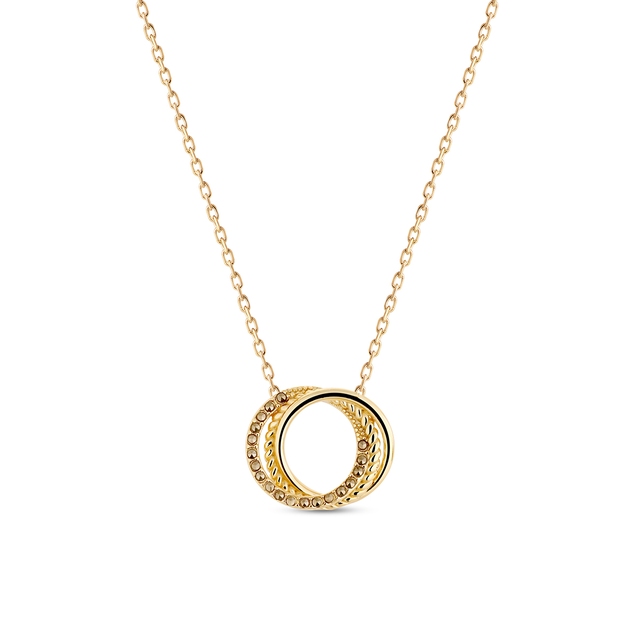 Naszyjnik srebrny pozłacany z markasytami