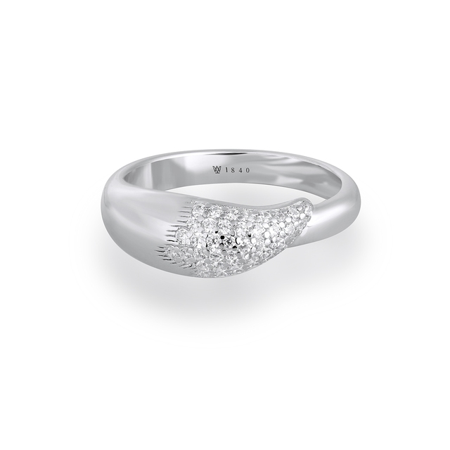 Pierścionek srebrny z cyrkoniami