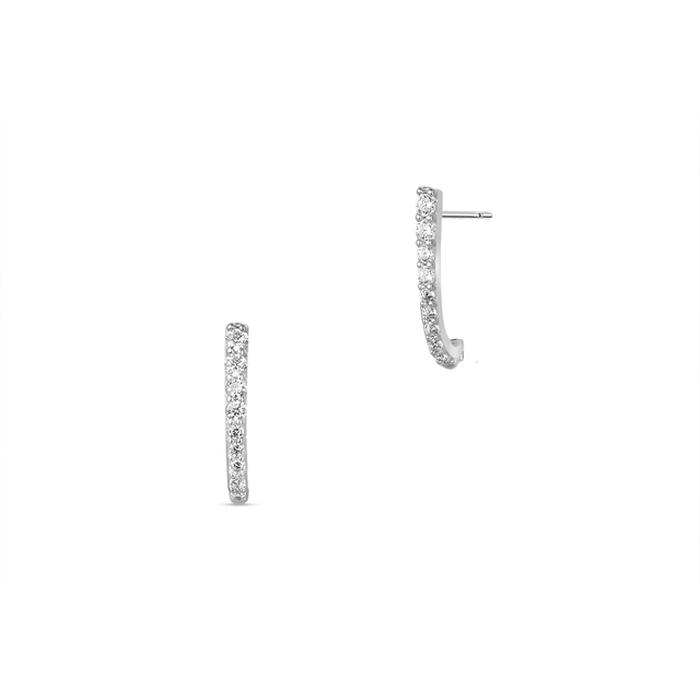 Kolczyki białe złoto z cyrkoniami