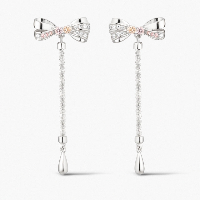 Kolczyki srebrne Balerina