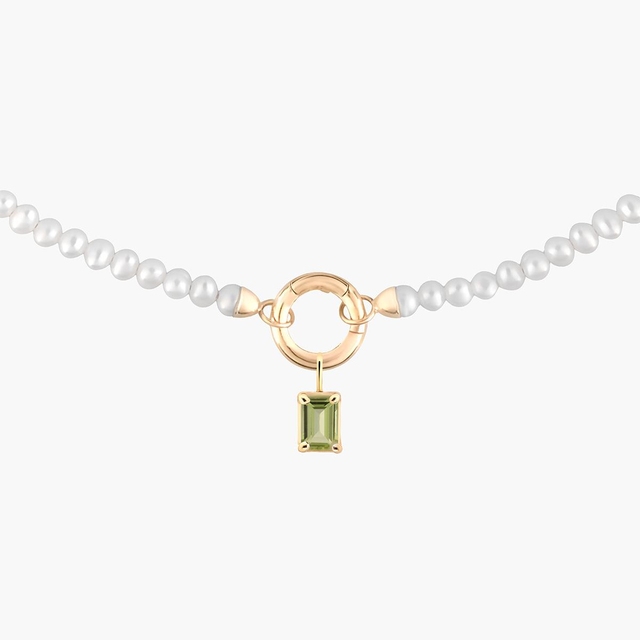 Wisiorek złoty z oliwinem