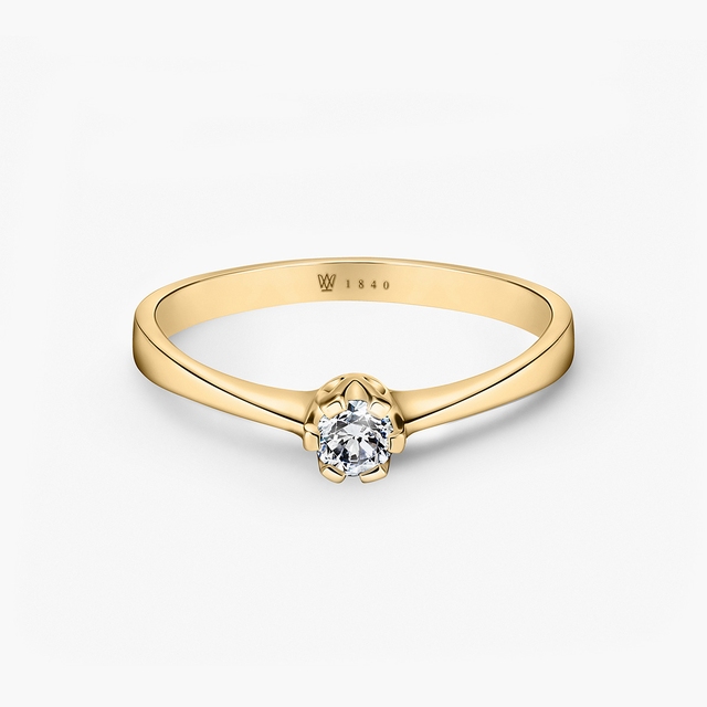 Pierścionek zaręczynowy złoty Jedyny