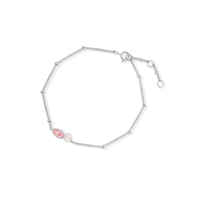 Bransoleta srebrna z perłą