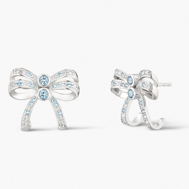 Kolczyki srebrne Balerina